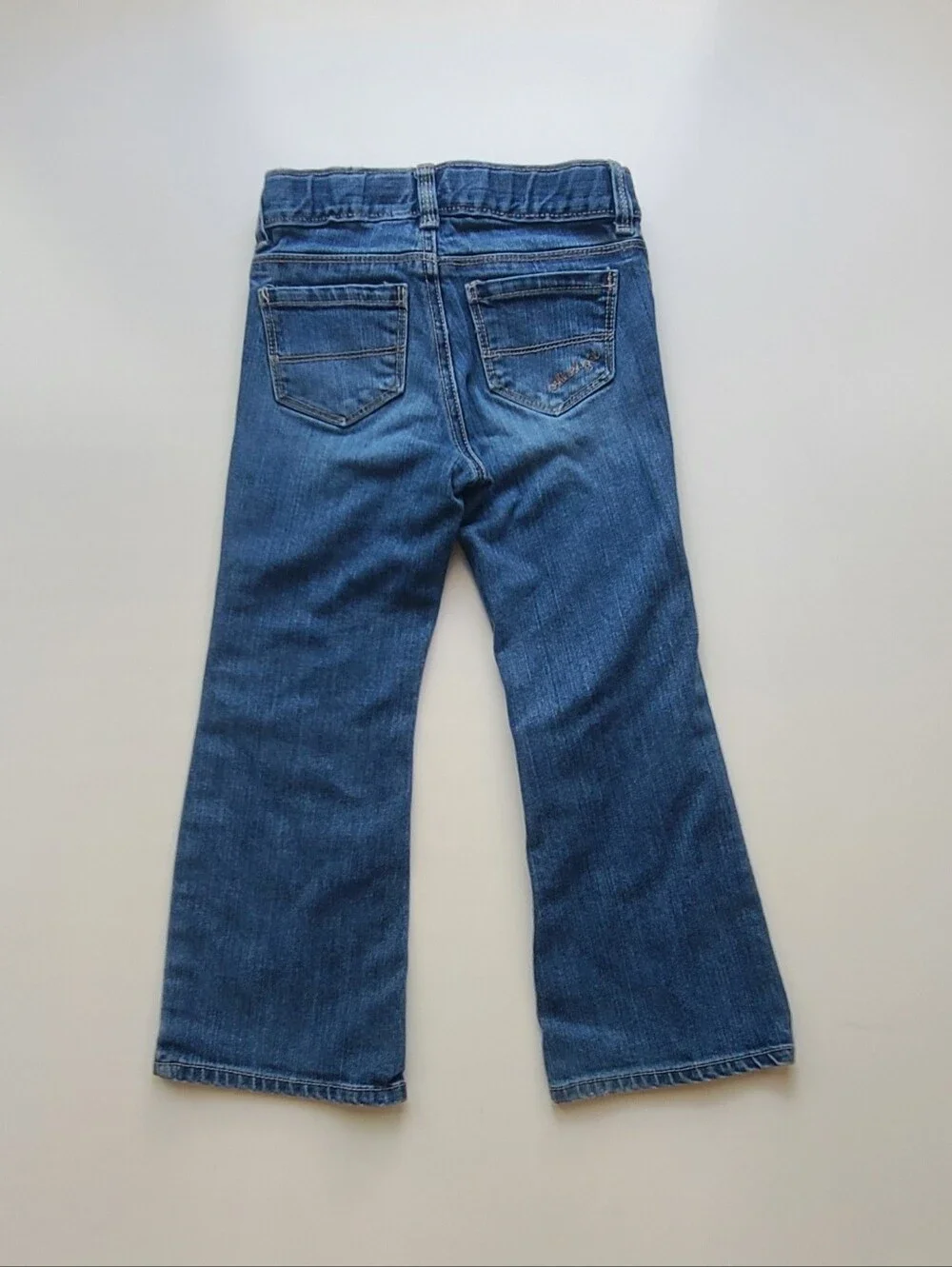 OshKosh B'gosh Bootcut Jeans Girls Size 5 Regular Blue Stretch Denim